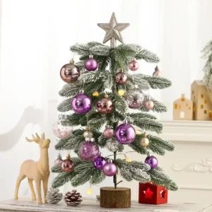 55CM Mini Christmas Tree with Lights - Perfect Desktop Holiday Decoration