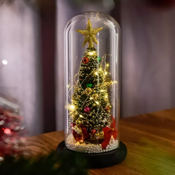 3D LED Crystal Ball Christmas Tree Night Light - Image 3