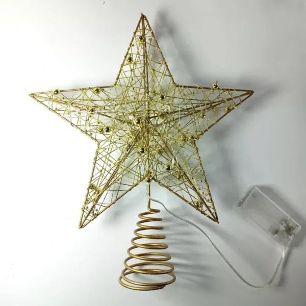 LED Copper Wire Star Tree Topper - Image 5