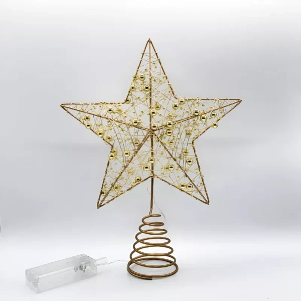 LED Copper Wire Star Tree Topper - Image 6