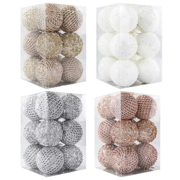 12-Piece 3.15” Christmas Tree Ball Ornaments Set - Image 6