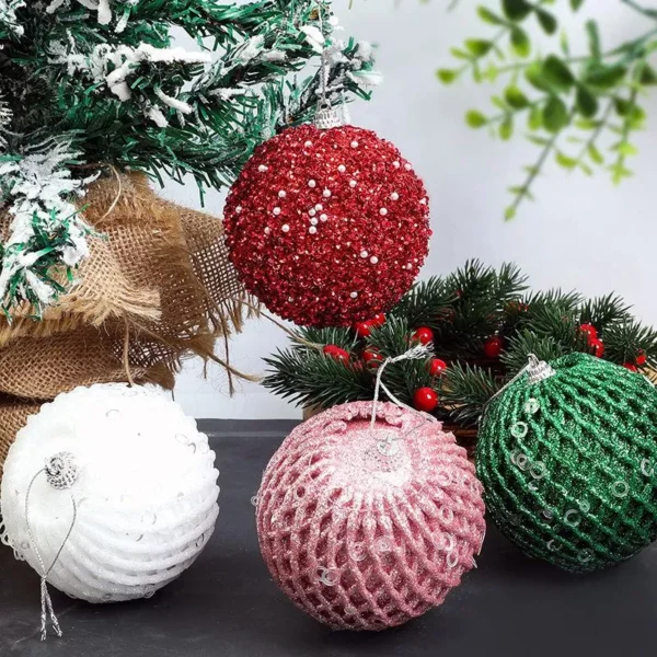 12-Piece 3.15” Christmas Tree Ball Ornaments Set