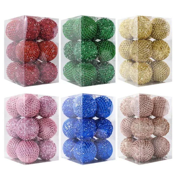12-Piece 3.15” Christmas Tree Ball Ornaments Set - Image 5