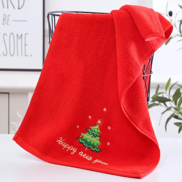Christmas Tree Embroidered Towel Set - Image 6