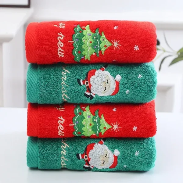 Christmas Tree Embroidered Towel Set - Image 4