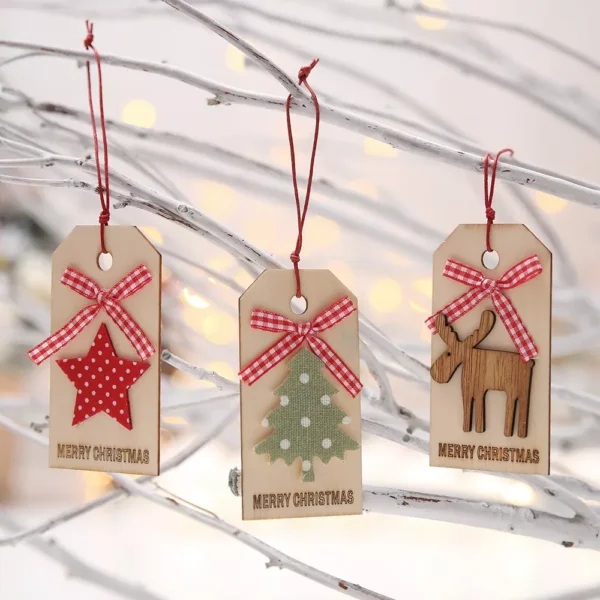 Wooden Christmas Tree Ornaments - Image 2