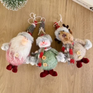 Santa Claus, Snowman, Elk Ornaments for Christmas Tree Decor