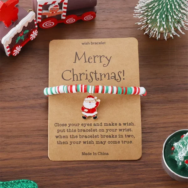 Festive Christmas Charm Bracelets with Santa, Snowman & Xmas Tree Pendants - Image 7