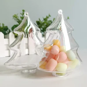 5-Pack Clear Plastic Christmas Tree Ornaments