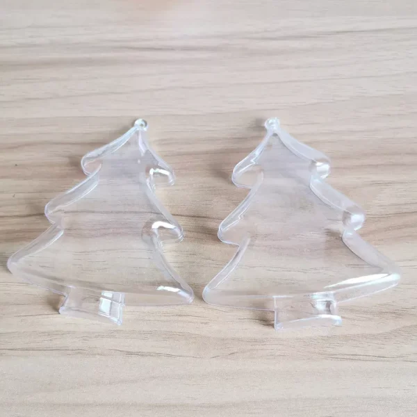 5-Pack Clear Plastic Christmas Tree Ornaments - Image 7