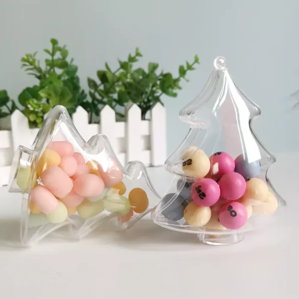 5-Pack Clear Plastic Christmas Tree Ornaments - Image 5