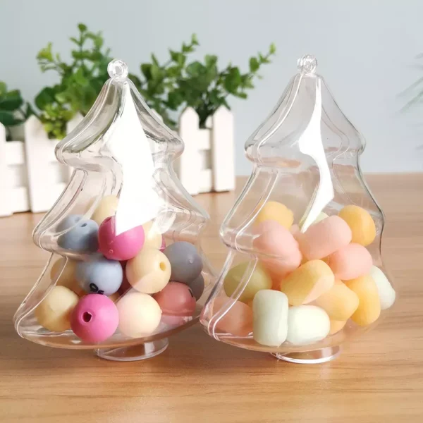 5-Pack Clear Plastic Christmas Tree Ornaments - Image 3