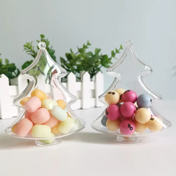 5-Pack Clear Plastic Christmas Tree Ornaments - Image 4