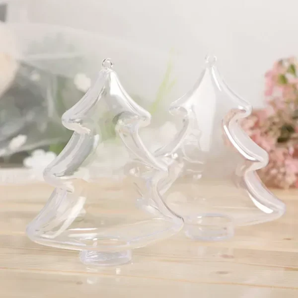 5-Pack Clear Plastic Christmas Tree Ornaments - Image 6