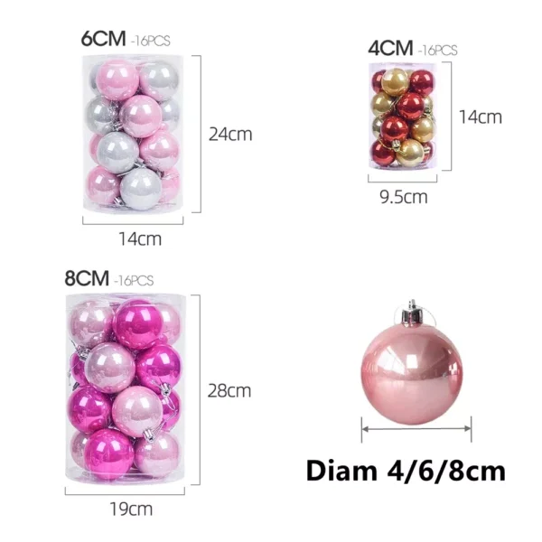 16-Piece Pearlescent Christmas Tree Ornaments Set – Shatterproof and Elegant - Image 6