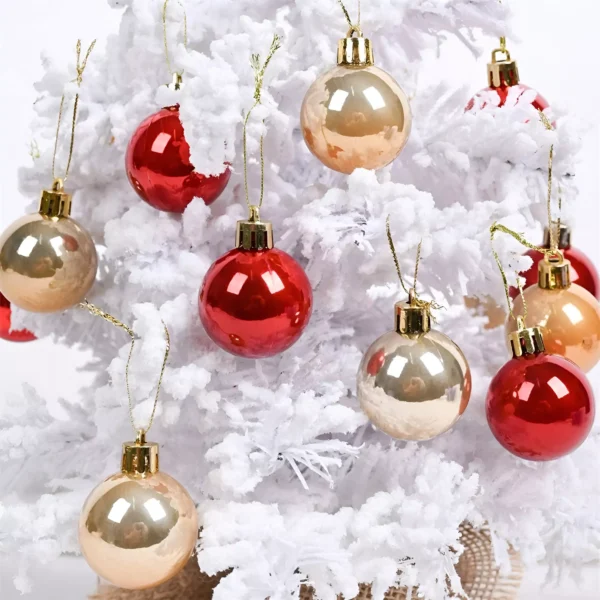 16-Piece Pearlescent Christmas Tree Ornaments Set – Shatterproof and Elegant - Image 2