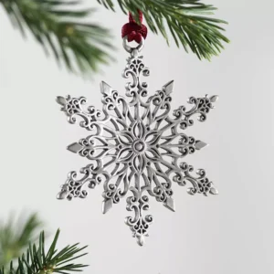 Iron Gnome Snowflake Christmas Tree Ornament