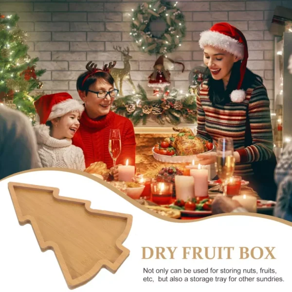 Christmas Tree Shaped Wooden Serving Tray - Image 4