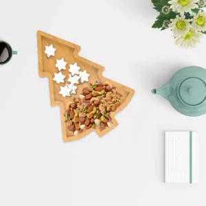 Christmas Tree Shaped Wooden Serving Tray