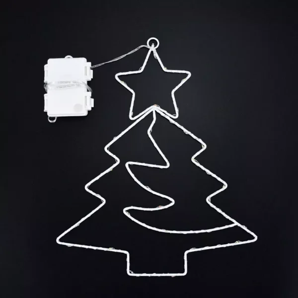 Christmas Tree Iron Frame LED Light Hanging Ornament - Image 5