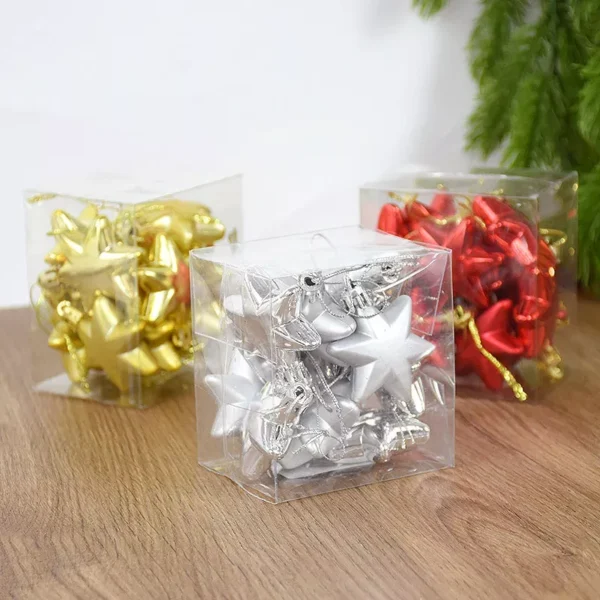 12Pcs Gold Star Christmas Tree Ornaments - Image 5