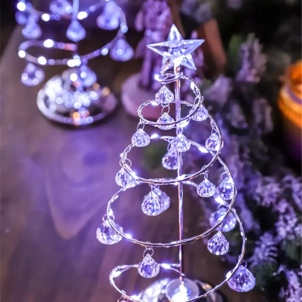 Christmas Tree Shaped Crystal Fairy Lights - Image 4