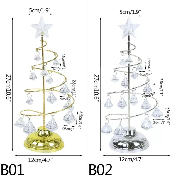 Christmas Tree Shaped Crystal Fairy Lights - Image 5
