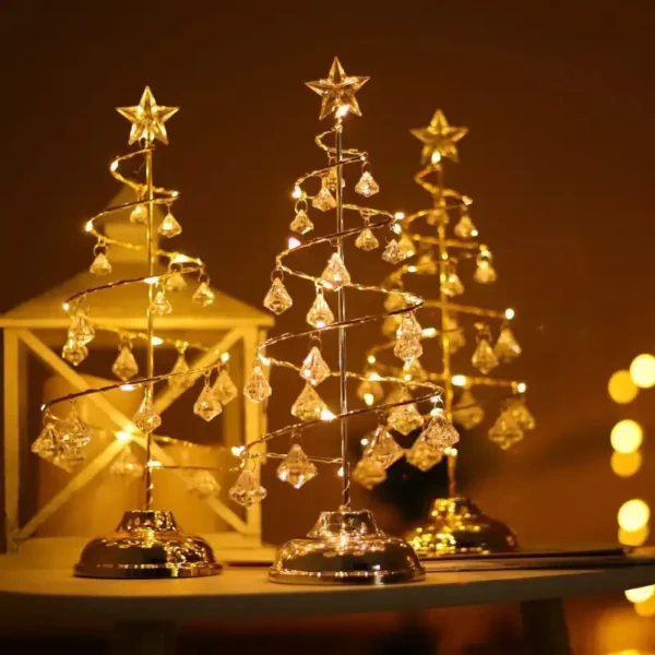 Christmas Tree Shaped Crystal Fairy Lights - Image 3