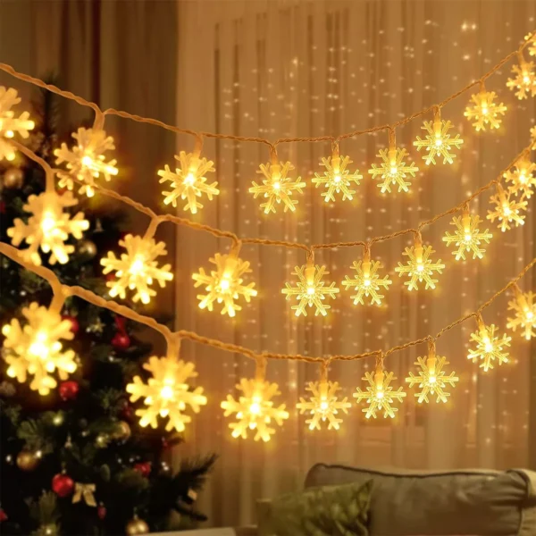 Christmas Snowflake String Lights - Image 4