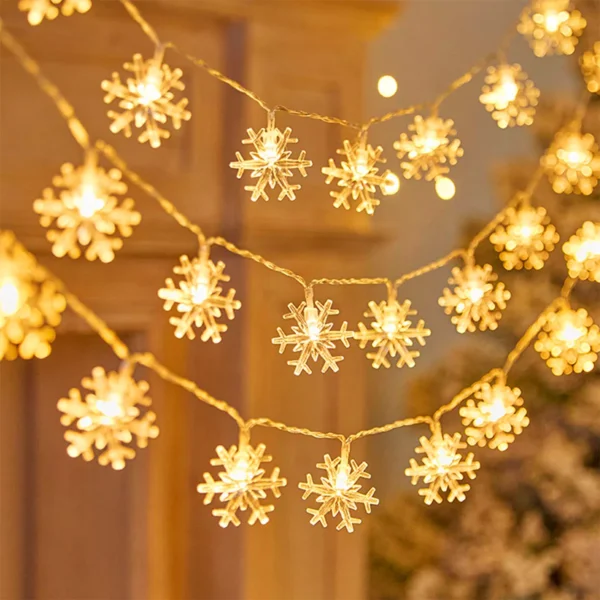 Christmas Snowflake String Lights - Image 3