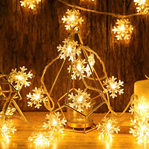 Christmas Snowflake String Lights - Image 2