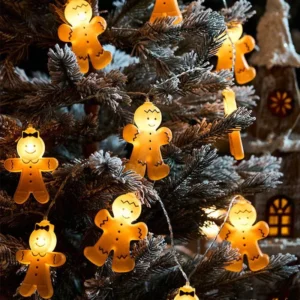 1.5M Christmas Gingerbread Man String Lights - 10 LED Fairy Lights