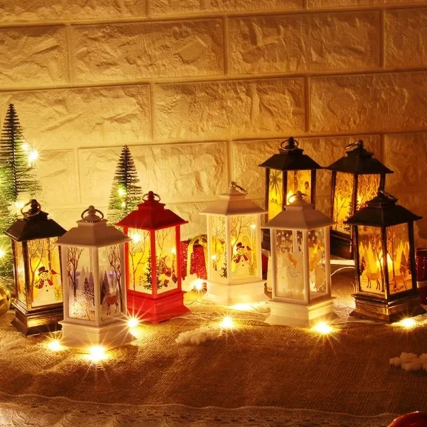 Santa Claus and Snowman Lantern Light - Image 4