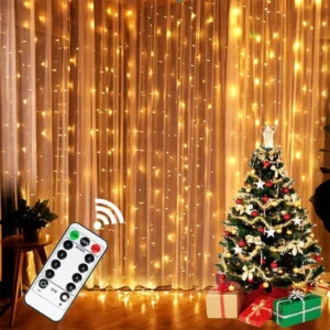 Christmas LED Curtain String Lights
