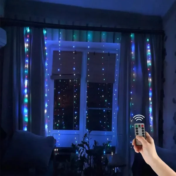 Christmas LED Curtain String Lights - Image 2