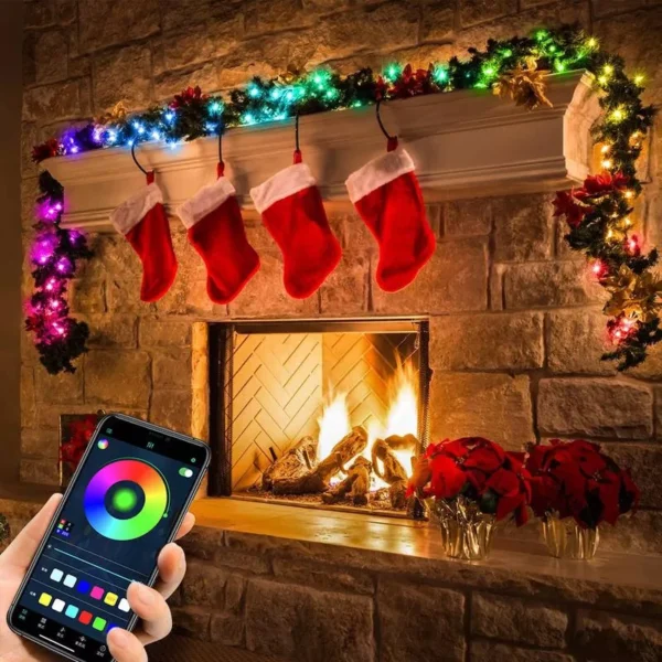 Christmas RGB Leather Cord Lamp