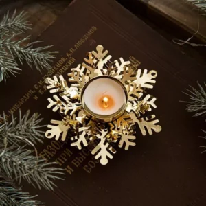 Christmas Metal Snowflake Candle Holders