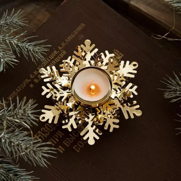Christmas Metal Snowflake Candle Holders