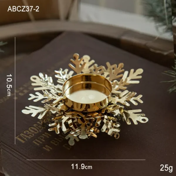 Christmas Metal Snowflake Candle Holders - Image 7