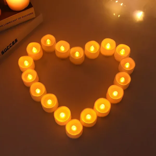 Flickering Flameless Electric LED Tea Lights - Image 2
