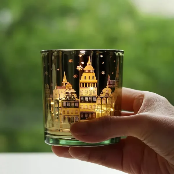 Elegant Glass Candle Holders - Eco-Friendly Christmas Decor - Image 3
