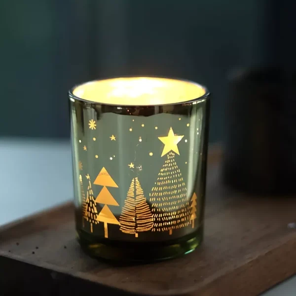 Elegant Glass Candle Holders - Eco-Friendly Christmas Decor - Image 5
