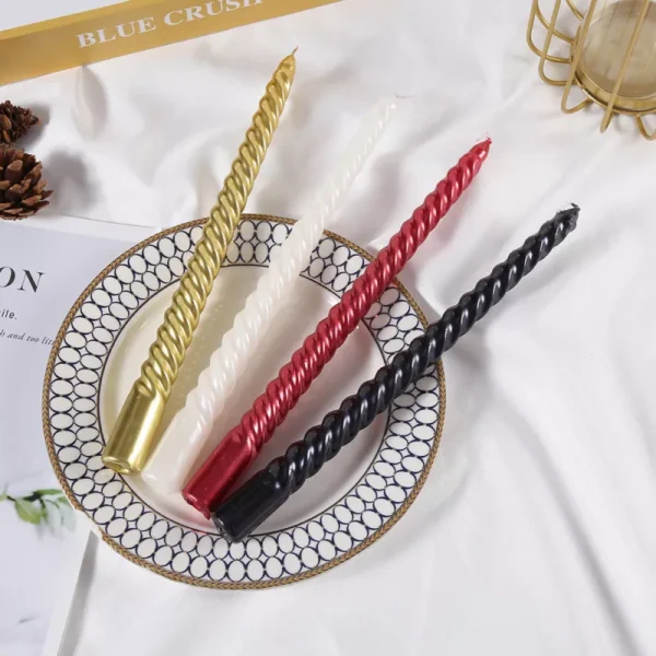 Elegant European-Style 10" Long Stick Candle 4 PCS Set - Image 2