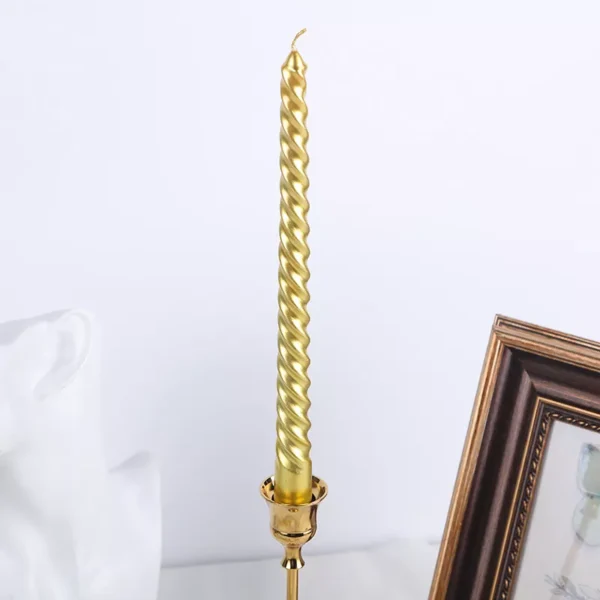 Elegant European-Style 10" Long Stick Candle 4 PCS Set - Image 4