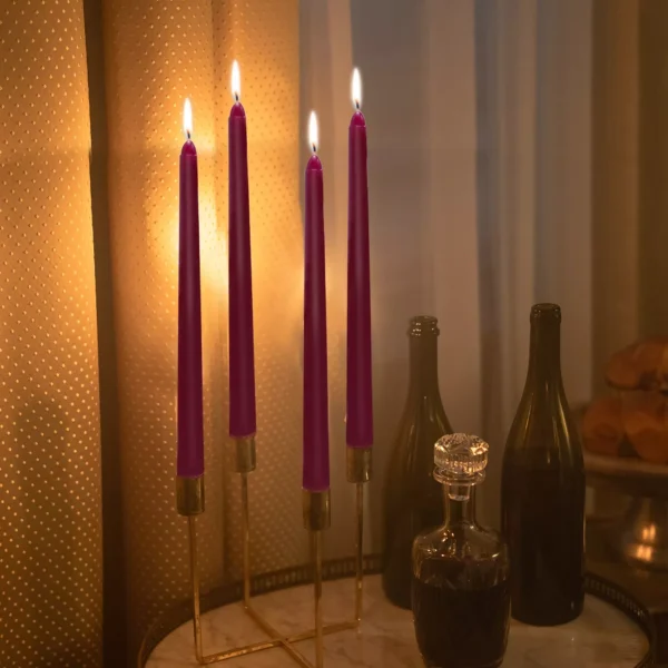 14-Set Unscented Beeswax Candles - Elegant Holiday Decor - Image 2