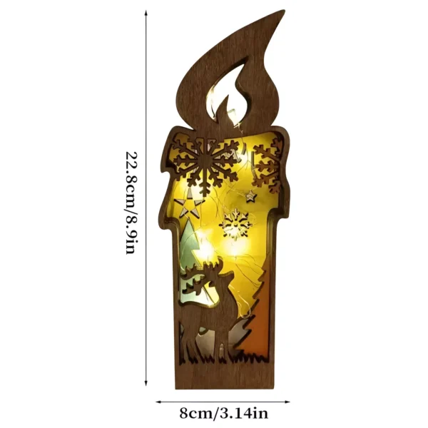 Wooden Lighted Reindeer Figurine - Image 6