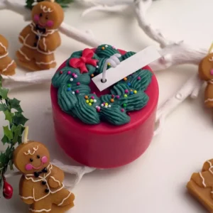 Festive Christmas Cake Candles - Scented Holiday Decor