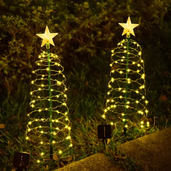Solar LED Star String Lights - Festive Outdoor Decoration