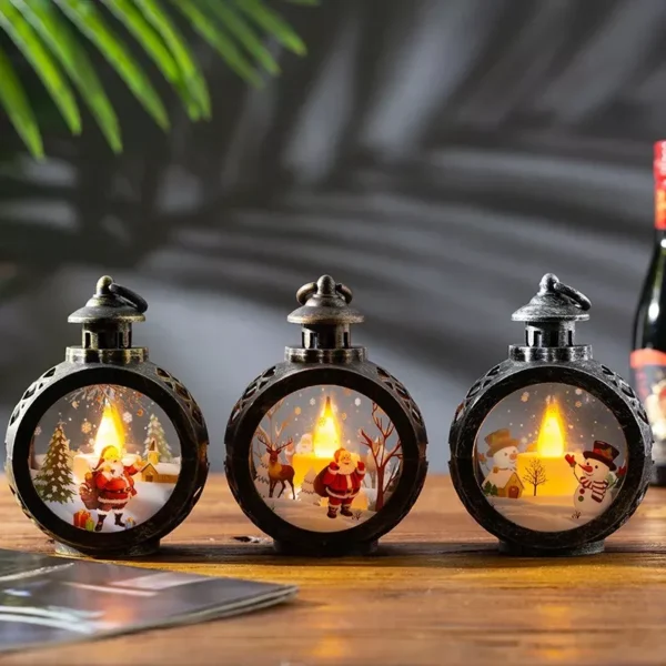 Christmas LED Lantern with Santa Claus - Image 7