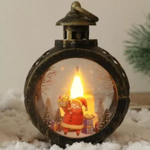 Christmas LED Lantern with Santa Claus
